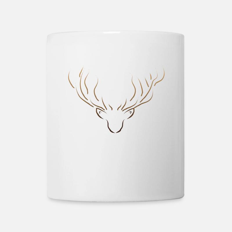 Cerf minimaliste - Mug blanc - blanc
