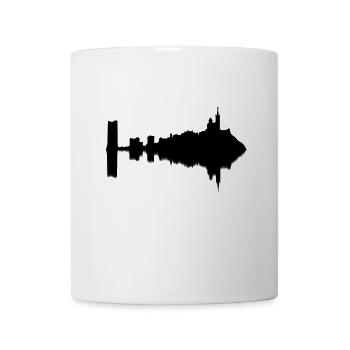 Marseille, lustige Reflexion - Tasse - Weiß - Vorne