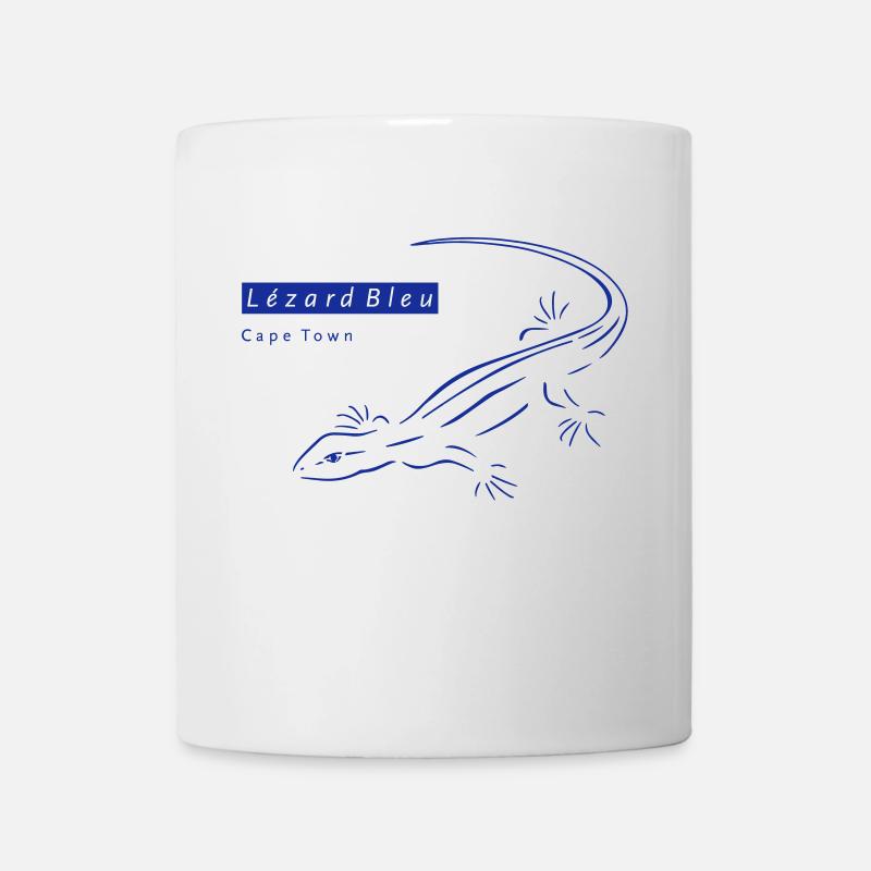 Lézard Bleu - Tasse - Weiß