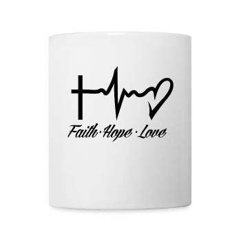 Glaube Hoffnung Liebe - Tasse - Weiß - Vorne