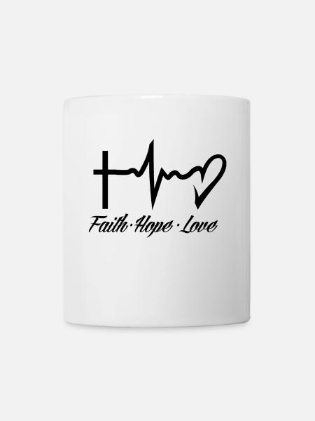 Faith Hope Love - Mug - white
