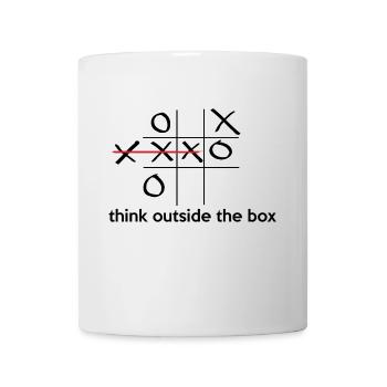 think outside the box schlauer penseker - Mug blanc - blanc - Devant