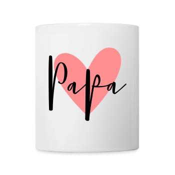 Papa coeur amour cadeau de famille - Mug blanc - blanc - Devant