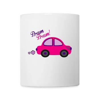 Voiture pour enfants en Rose Rose - Brum Brum - Mug blanc - blanc - Devant