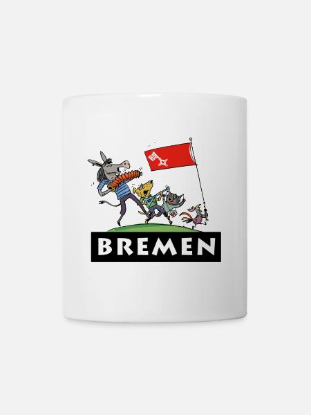 Bremen Stadt Musikanten - Tasse - Weiß