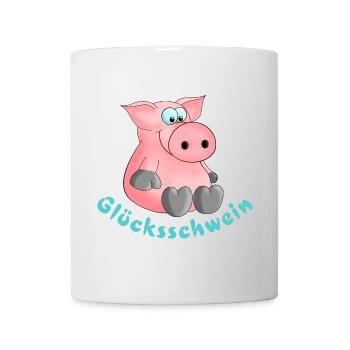 Porc chanceux - porte bonheur - chance - Mug blanc - blanc - Devant