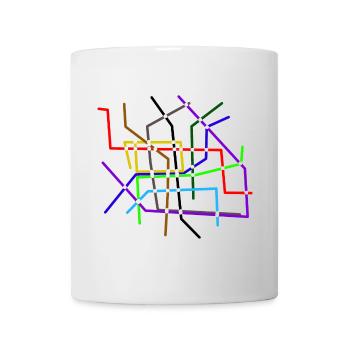 Liniennetz Ubahn Sbahn Stadtverkehr Infrastruktur - Tasse - Weiß - Vorne