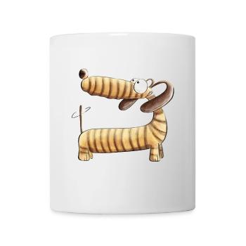Fou chien de toit I chien ami teckel cadeau - Mug blanc - blanc - Devant