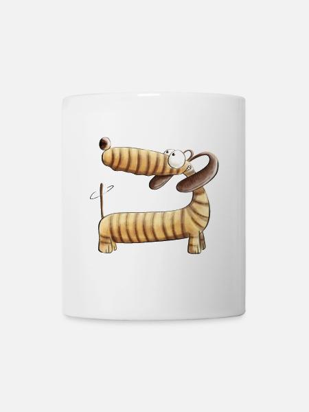 Verrückter Dachshund I Hundefreund Dackel Geschenk - Tasse - Weiß