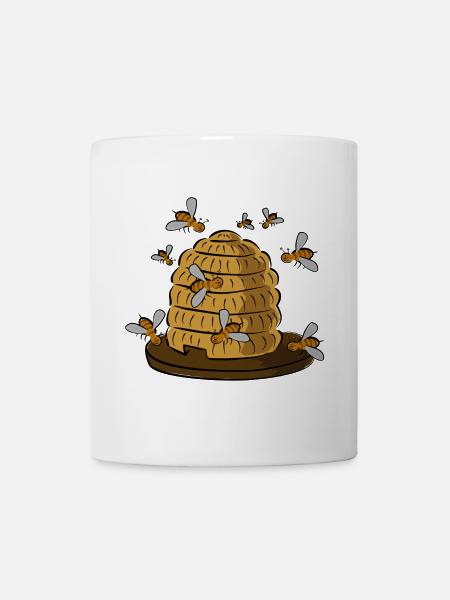 Bienenkorb - Tasse - Weiß