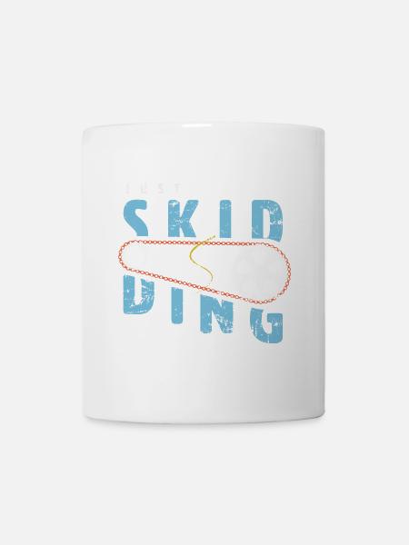 Just Skidding Vitesse Simple Vitesse Fixe - Fixie - Mug blanc - blanc