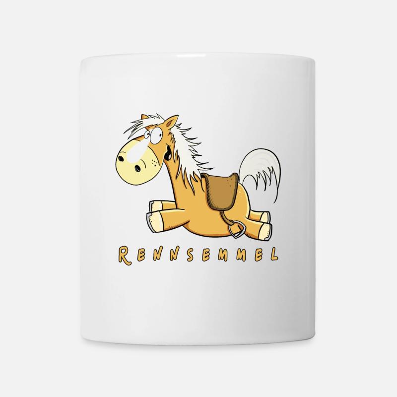 Rennsemmel Galopp Pferd I Pony Kinder Geschenk - Tasse - Weiß