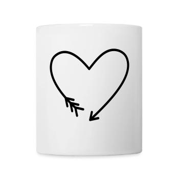 Icônes de flèche coeur amour cadeau de force - Mug blanc - blanc - Devant