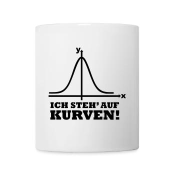 Ich steh auf Kurven! - Tasse - Weiß - Vorne