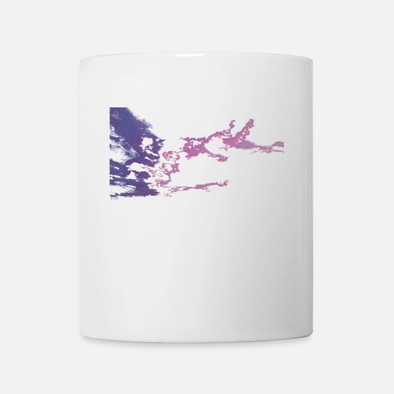 Rosa und lila Wolken - Tasse - Weiß
