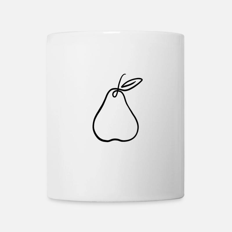 Pear Illustration – Minimal Fruit Design - Mug - white