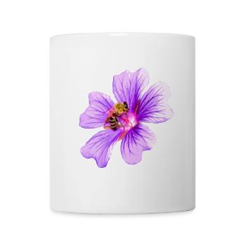 Abeille Floraison - Mug blanc - blanc - Devant