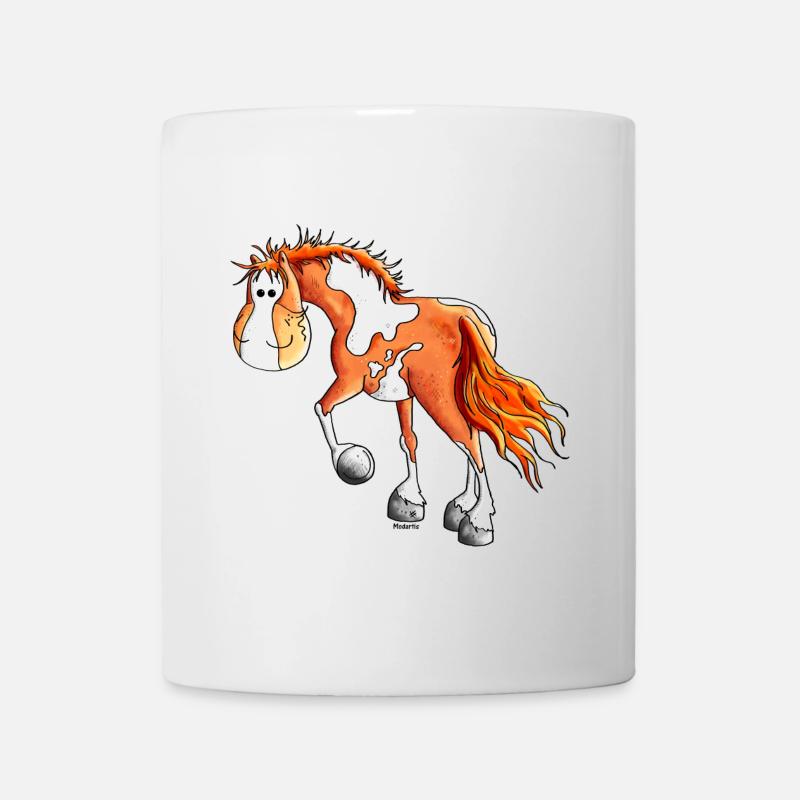 Knuffiger Pinto - Westernpferd - Tasse - Weiß