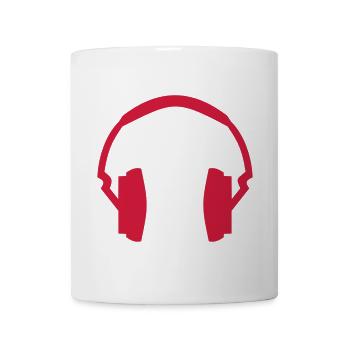 Kopfhörer - Tasse - Weiß - Vorne