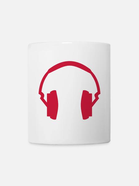 Kopfhörer - Tasse - Weiß