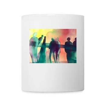 Menschen in Neon - Tasse - Weiß - Vorne