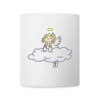 kleiner Engel-Wolke-Pause - Tasse - Weiß - Vorne