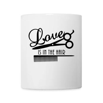 love is in the hair (d, 1c) - Tasse - Weiß - Vorne