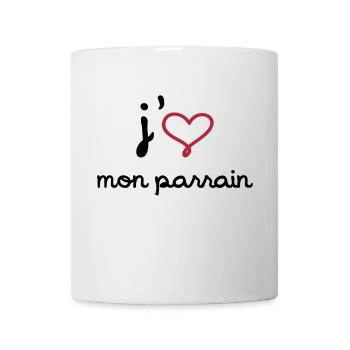 J'aime mon parrain - Mug blanc - blanc - Devant