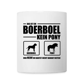 BOERBOEL kein Pony Wilsigns lustiger Hundespruch - Tasse - Weiß - Vorne