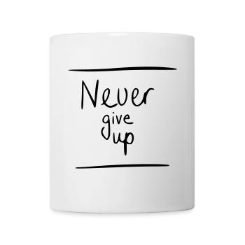 Never give up - Tasse - Weiß - Vorne