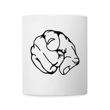 hand faust finger - Tasse - Weiß - Vorne