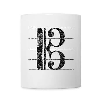 Alto clef, clé de l'alto, clef - Mug blanc - blanc - Devant