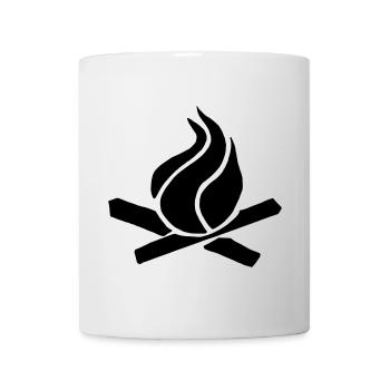 grill flamme bois - Mug blanc - blanc - Devant