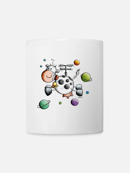 Kuh auf Weltreise - Tasse - Weiß