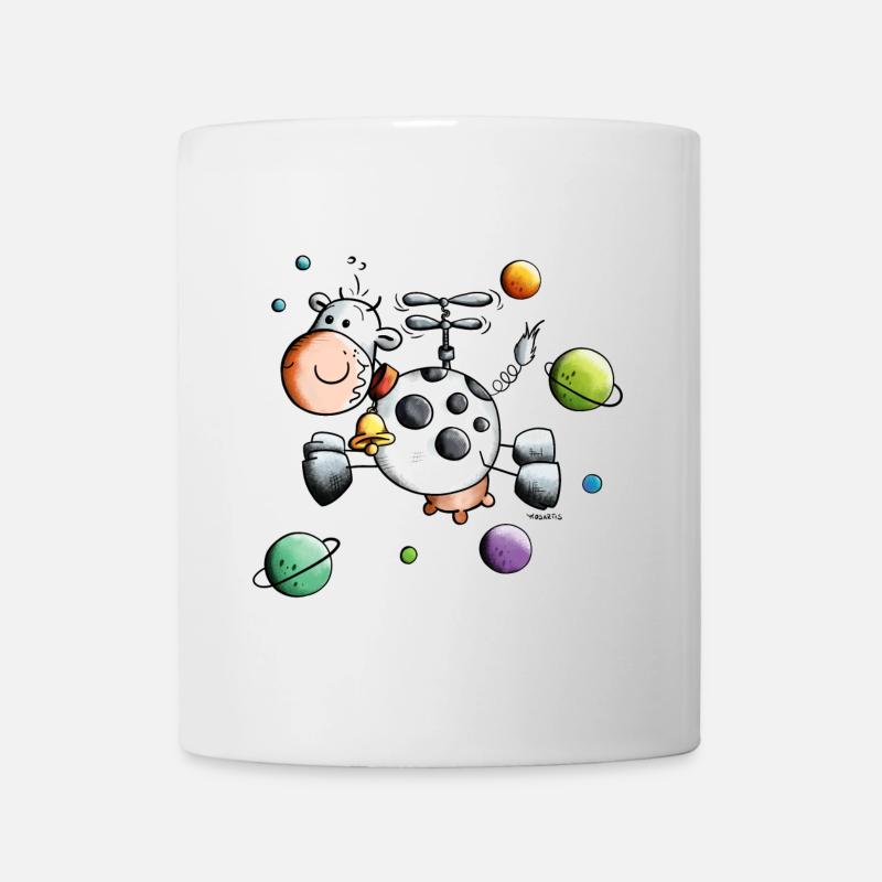 Kuh auf Weltreise - Tasse - Weiß