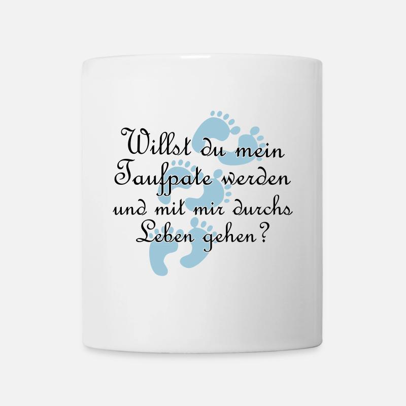 Taufpate Pate Gedi Farbe frei wählbar Geschenk - Tasse - Weiß