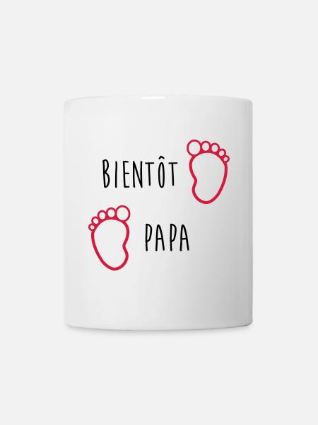 Bientôt Papa / Bébé / Naissance / Enceinte / Baby - Mug blanc - blanc