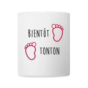 Bientôt Tonton / Bébé / Naissance / Oncle / Baby - Mug blanc - blanc - Devant