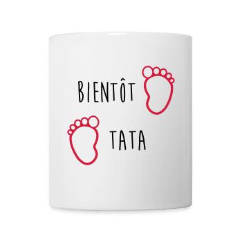 Tante / Tata / Marraine / Oncle / Nourrice / Bébé - Mug blanc - blanc - Devant