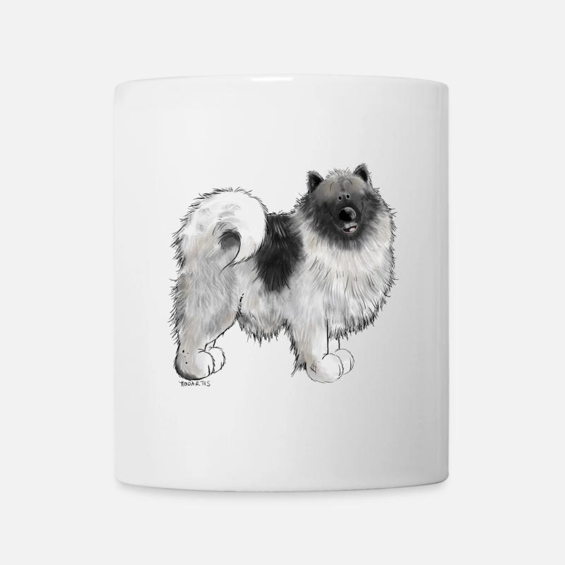 Wolfsspitz Hundemotiv I Comic Hund Geschenk - Tasse - Weiß