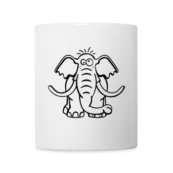 Éléphant - Mug blanc - blanc - Devant