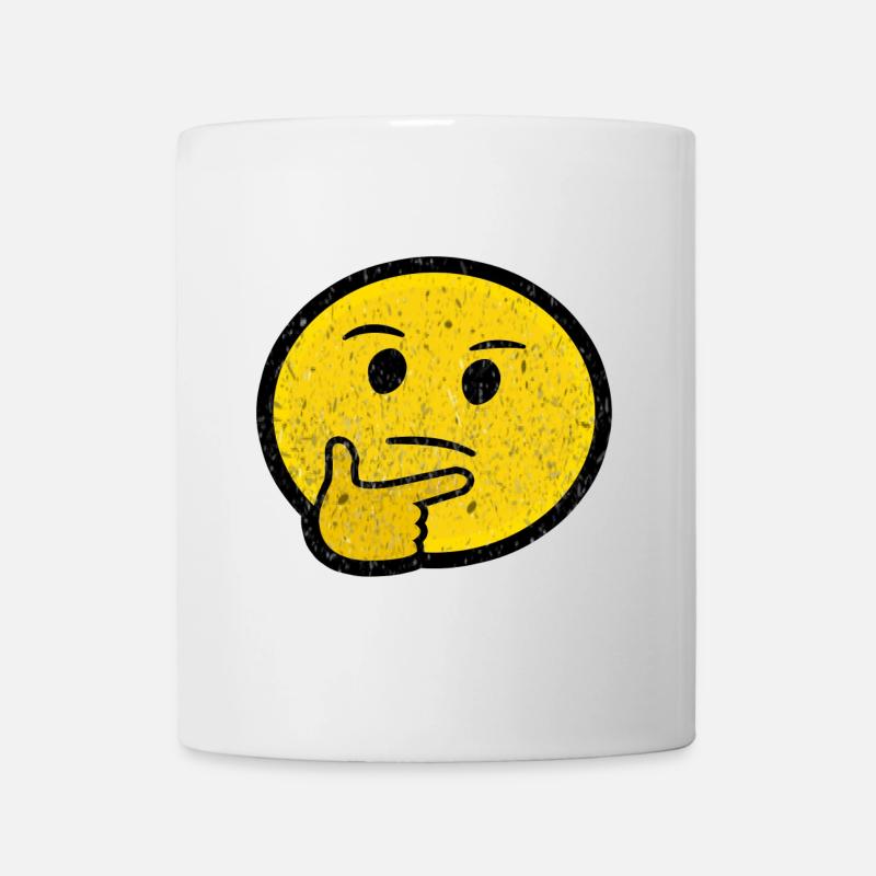 emoji pensif - Mug blanc - blanc