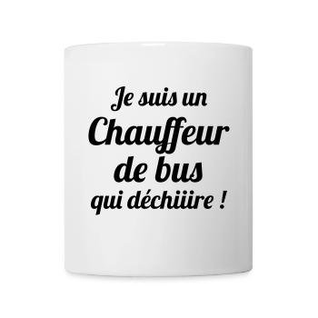 Bus / Busfahrer / Arbeit / Job - Tasse - Weiß - Vorne