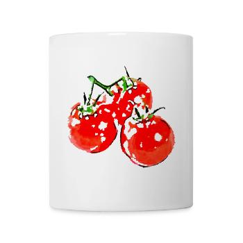 tomaten gemüse speise - Tasse - Weiß - Vorne