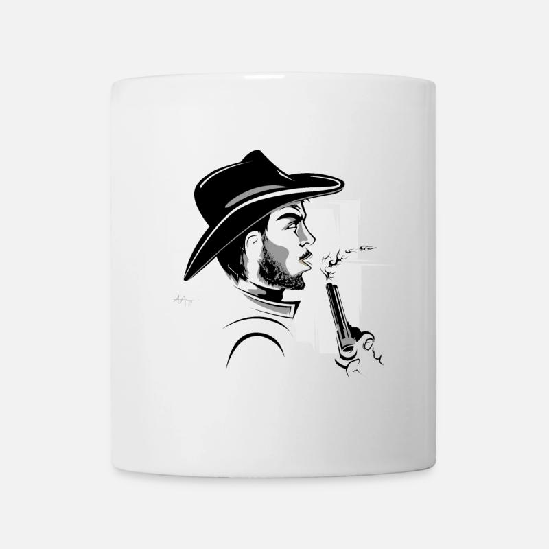 cowboy western bandit symbol comic wild - Tasse - Weiß