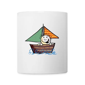 Kind aufm Boot - Tasse - Weiß - Vorne