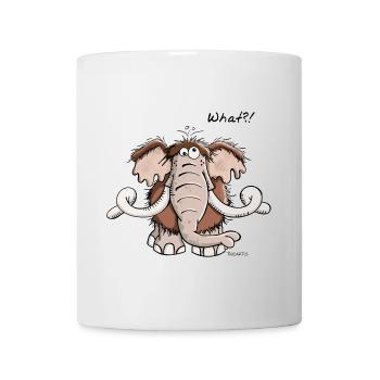 Mammouth drôle - éléphant - dessin animé - cadeau - Mug blanc - blanc - Devant
