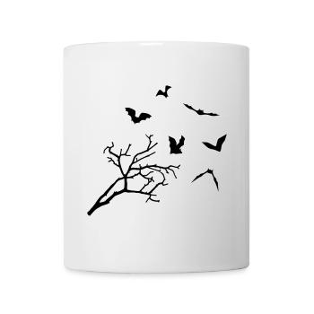 Fledermäuse und Baum, Fledermaus - Tasse - Weiß - Vorne