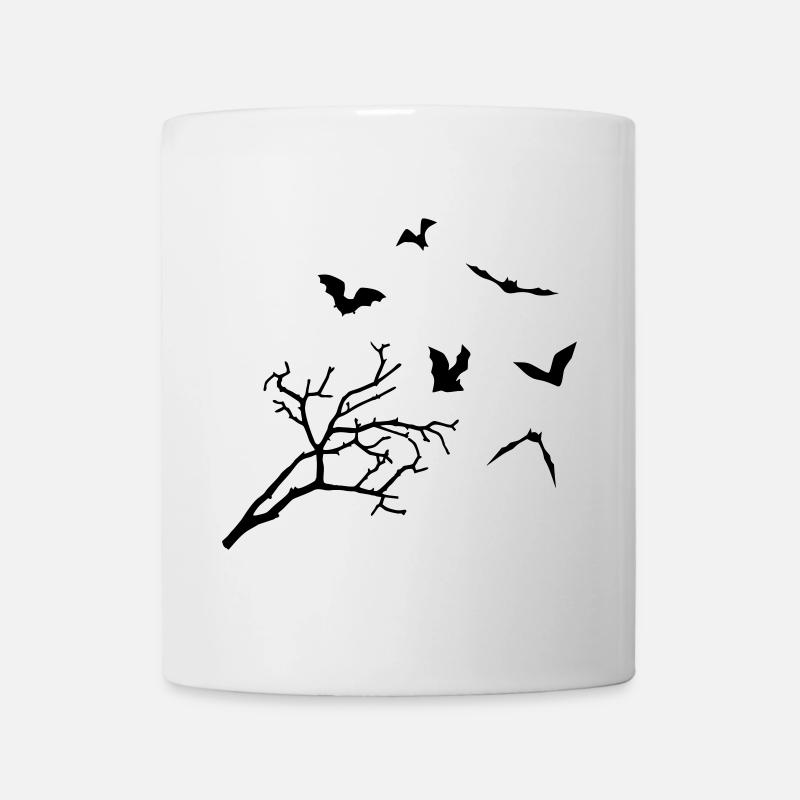 Fledermäuse und Baum, Fledermaus - Tasse - Weiß