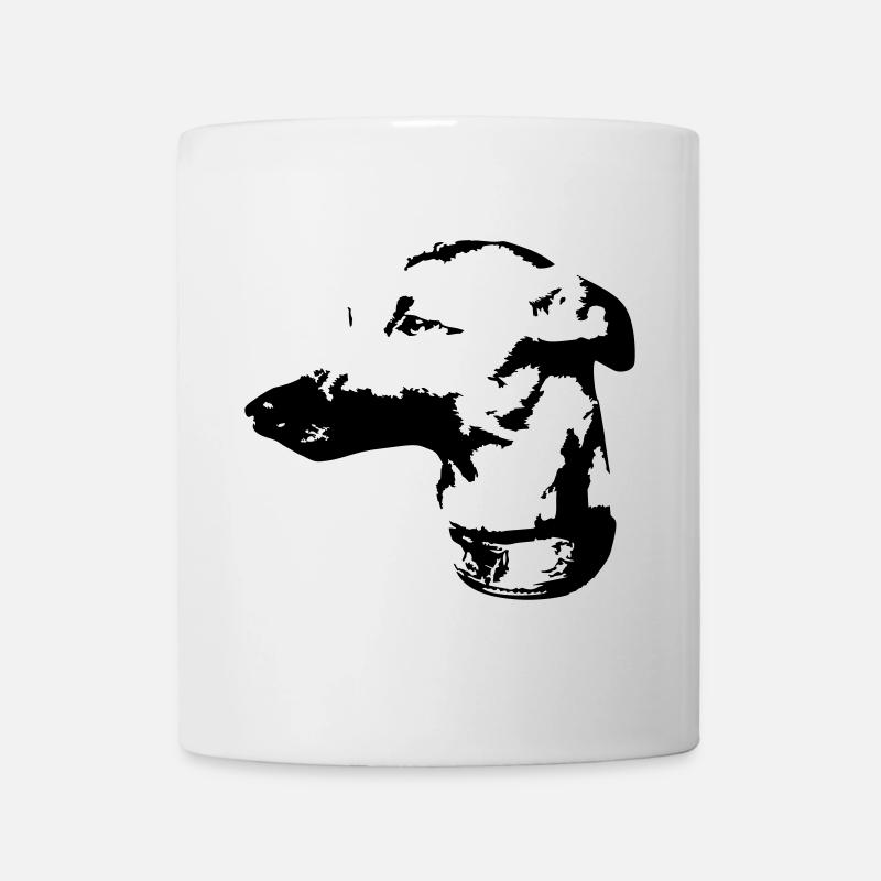 Tête de whippet - Mug blanc - blanc